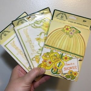 Lot of Vintage70's/80's Paper Card invitations NWT